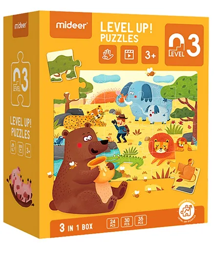Mideer Level 3 Advanced Series 3 in 1 Natural Scenery Puzzle Set - 89 Pieces