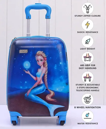 حقيبة أمتعة للأطفال بطبعة حورية البحر من بيبي هاج - أزرق