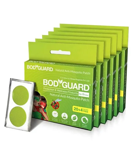 Bodyguard Natural Anti Mosquito Repellent Patch - Pack of 7 (24 Patches Each)