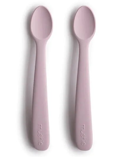 Mushie Baby Spoon 2-Pack - Soft Lilac