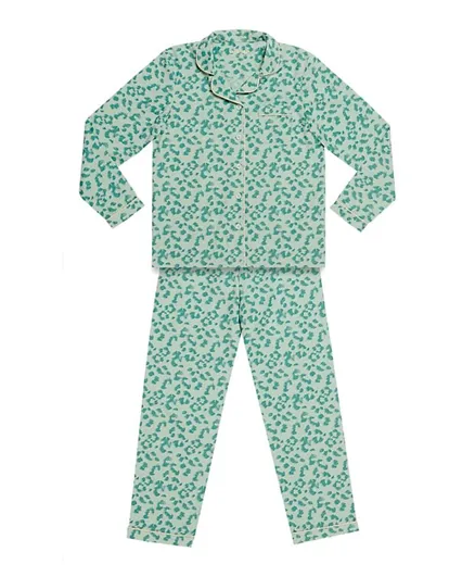 GreenTreat Bamboo All Over Printed Pyjama/Co-ord Set - Green