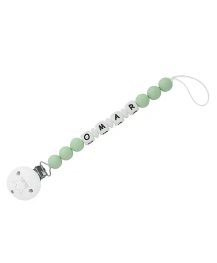 Littlemico Silicone Personalised Pacifier Holder - Mint