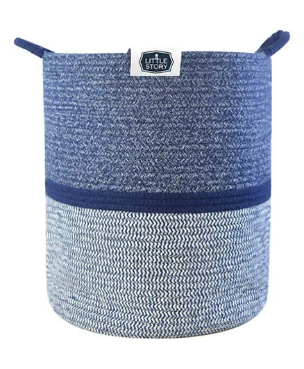 Little Story Cotton Rope Diaper Caddy XL - Blue
