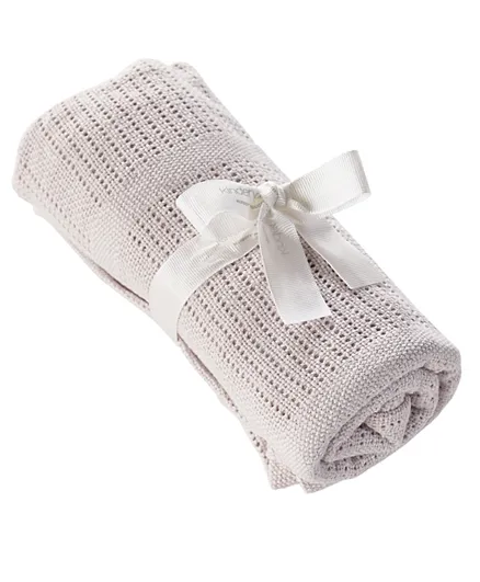 Kinder Valley Cotton Cellular Blanket - Grey