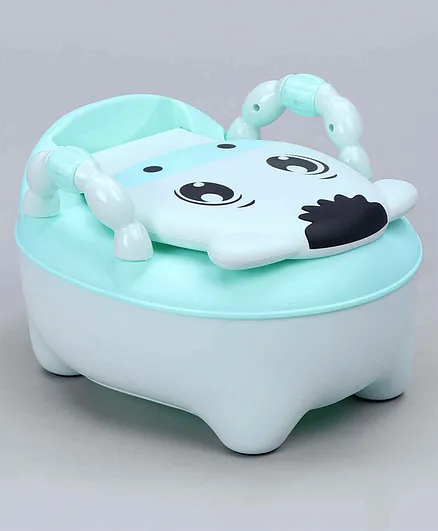 Babyhug Cow Potty Chair for Babies, Comfortable & Easy to Clean, High Back Rest, Mint Green - 9 to 18 Months