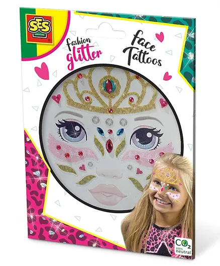 SES Creative Temporary Glitter Princess Themed Cosmetic Tattoos - Pack of 1