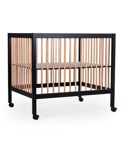Childhome Wood Playpen PA97 - Black/Natural