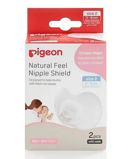 Pigeon Natural Fit Silicon Nipple Shield Pack of 2 - White