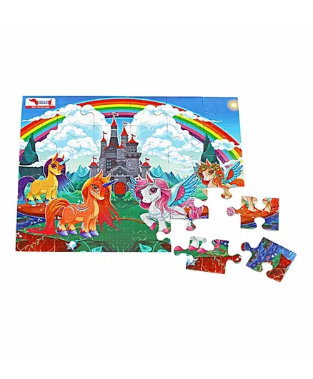 CocoMoco Kids Unicorn and Pony Jigsaw Puzzle Multi Color - 30 Pieces