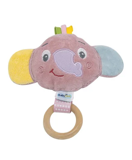 Babyjem Small Elephant Toy Teether - Rose
