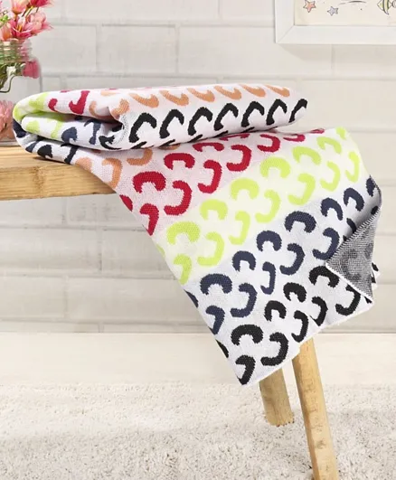 Babyhug Premium Knitted Cotton All Season Blanket - Multicolour