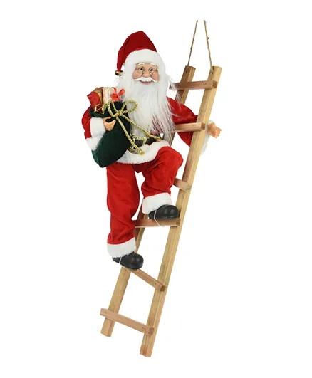 Homesmiths Chrsitmas Santa Standing On Ladder
