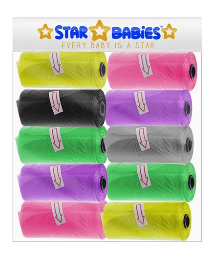 Star Babies Scented Bag Assorted Colors Pack of 10 - 150 Bags