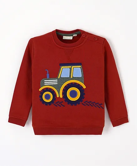 JoJo Maman Bebe Tractor Sweatshirt - Rust