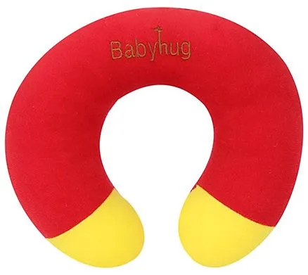 Babyhug Plush Padded Baby Neck Protector Pillow - Red