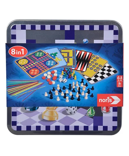 نوريس صندوق ألعاب 8 في 1 معدني - لعب جماعي