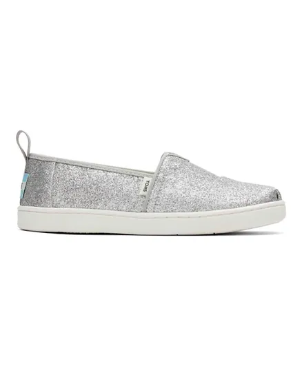 Toms Glimmer Alpargata Espadrilles Shoes - Silver