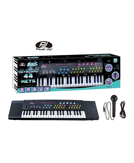 Power Joy 44-Key Music Keyboard for Kids with Mic - Beginner's Electric Piano 64.5cm, Musical Learning Tool