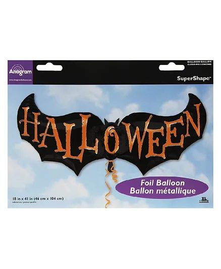 Party Centre Halloween Bat Supershape Balloon - Multicolour