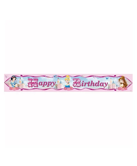 Party Centre Princess Sparkle Foil Banner - Pink