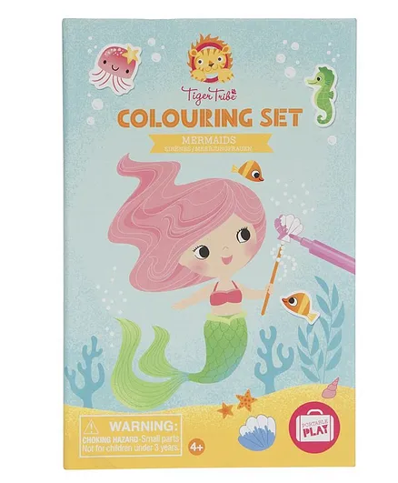 Tiger Tribe Colouring Set Mermaids - Blue