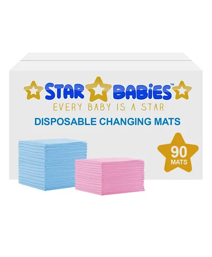 Star Babies Disposable Changing Mats - 90 Pieces