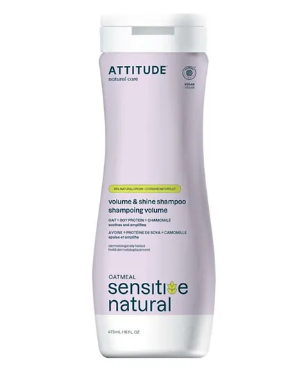 Attitude Oatmeal Sensitive Natural Soothing and Volumizing Shampoo - 473mL