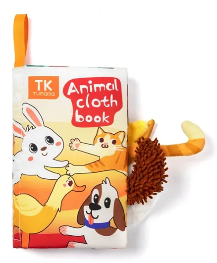 توماما تويز كتاب قماش لذيل الحيوانات للأطفال - إنجليزي