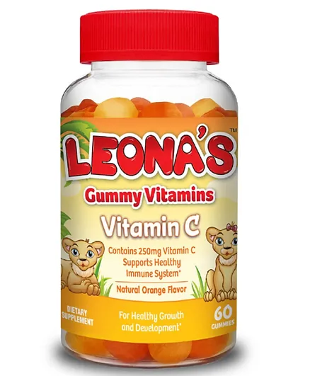 Leona's Gummy Vitamins C Bottle Natural Orange Flavour - 60 Gummies