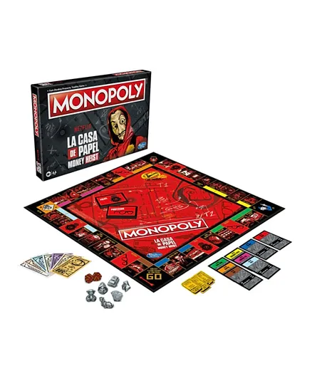 Monopoly: Netflix La Casa de Papel/Money Heist Edition Board Game - 2 to 6 Players