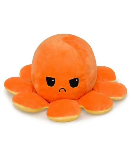 Essen Double Sided Reversible Octopus Mood Plush Toy Assorted Pack of 1 - Orange