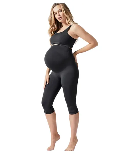 Mums & Bumps Blanqi Maternity Belly Support Crop Leggings - Black