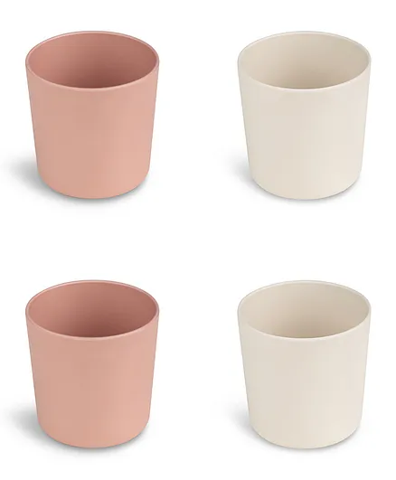 Citron Bio Based 4 Pieces Cup Set Pink & Cream - 260 ml