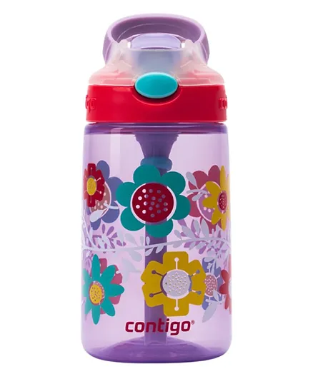 Contigo Autoseal Kids Gizmo Flip Bottle Wisteria Flowers Purple - 420mL