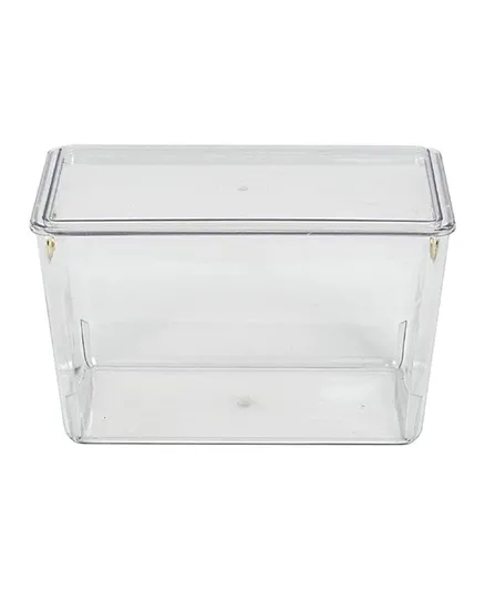 Homesmiths Lidded Bin with Chrome Handles  Clear - 5L
