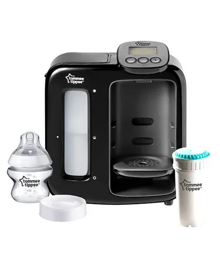Tommee Tippee Perfect Prep Day and Night Machine Instant and Fast Baby Bottle Maker with Antibacterial Filter-  Black