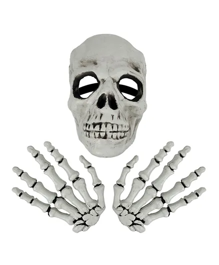 Party Magic Halloween Skull Mask & Hands Set