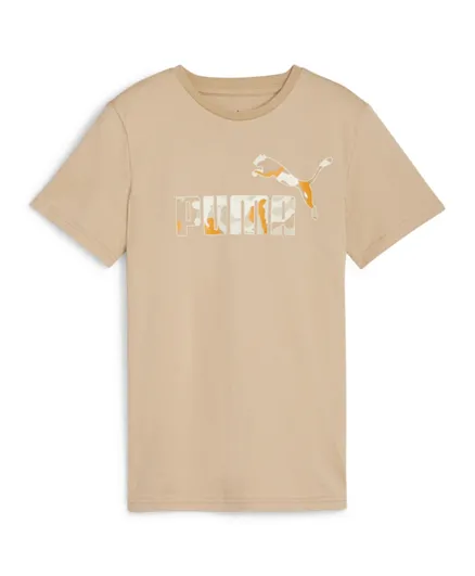 PUMA Ess+ Camo Logo Tee - Prairie Tan