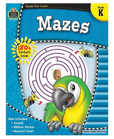 Teacher Created Resource Ready Set Learn Mazes Kindergarten - 64 Pages