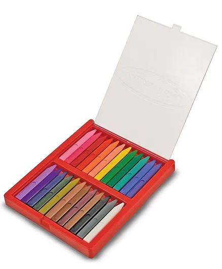 مجموعة أقلام التلوين المثلثية من ميليسا آند دوج 24 قطعة - متعدد الألوان