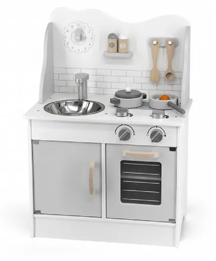 PolarB Wooden Kitchen Set with Accessories - Grey
