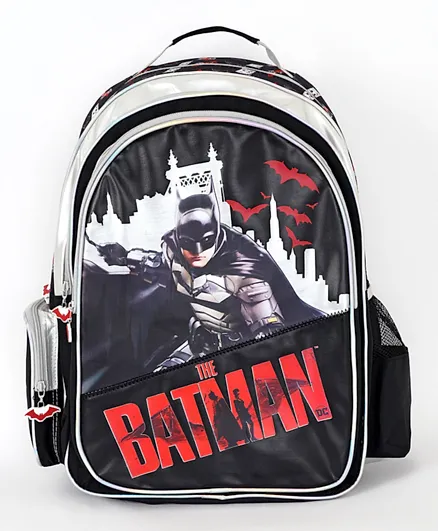 باتمان - حقيبة ظهر  المدرسية أسود - 18 بوصة
