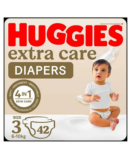 Huggies Extra Care Diapers Size 3 - 42 Pieces