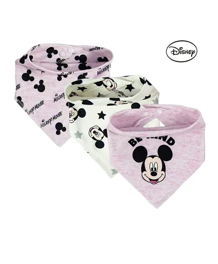 Disney Mickey Mouse Bandana Baby Bibs - Pack of 3