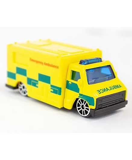 Maisto Die Cast Ligth & Sound Vehicles with Working Light Emergency Vehicle - Yellow