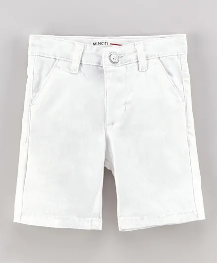 Minoti Basic Chino Shorts - White