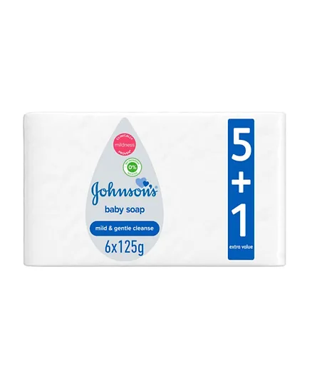 Johnson's Baby Soft Soap Bar 125g - 6 Pc