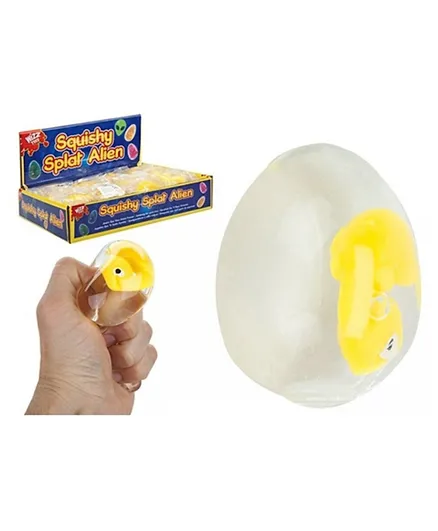 PMS Trick Squishy Splat Alien In Egg Ball - Yellow
