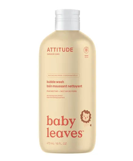 Attitude Baby Leaves Bubble Wash Pear Nectar - 473mL