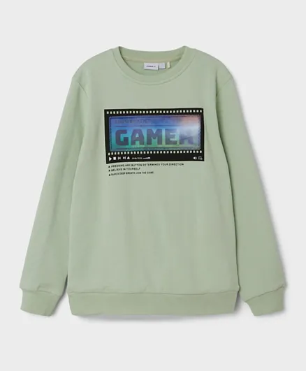 Name It Gamer Sweatshirt - Subtle Green